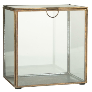 IB Laursen Glasbox GOLD mit Deckel 13x19x18cm