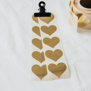 a good smile Sticker Aufkleber HEART gold metallic...