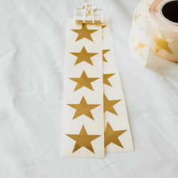 a good smile Sticker Aufkleber STARS gold metallic Ø35mm