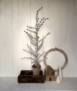 Lene Bjerre Zeder PINEA mit LED Kunstpflanze grün | Ø35x95cm