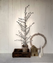 Lene Bjerre Zeder PINEA mit LED Kunstpflanze grün | Ø35x95cm