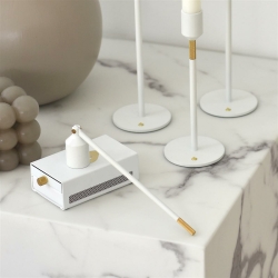 Nordic Flame Kerzenlöscher WHITE weiß gold 20cm