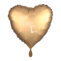 Ballon HAPPY BIRTHDAY Herz Ø45cm personalisierbar