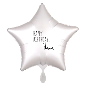 Ballon HAPPY BIRTHDAY Stern Ø45cm personalisierbar