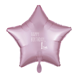 Ballon HAPPY BIRTHDAY Stern Ø45cm personalisierbar