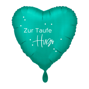 Ballon TAUFE Herz Ø45cm personalisierbar