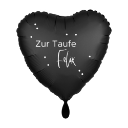Ballon TAUFE Herz Ø45cm personalisierbar