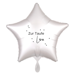 Ballon TAUFE Stern Ø45cm personalisierbar