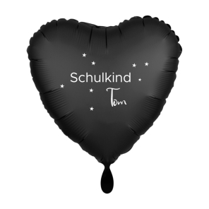 Ballon SCHULKIND Herz Ø45cm personalisierbar