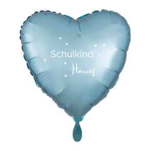 Ballon SCHULKIND Herz Ø45cm personalisierbar