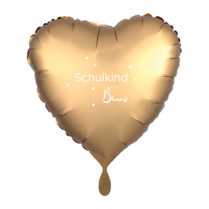 Ballon SCHULKIND Herz Ø45cm personalisierbar