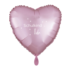 Ballon SCHULKIND Herz Ø45cm personalisierbar