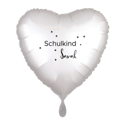 Ballon SCHULKIND Herz Ø45cm personalisierbar