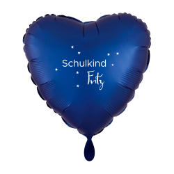 Ballon SCHULKIND Herz Ø45cm personalisierbar