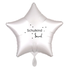 Ballon SCHULKIND Stern Ø45cm personalisierbar