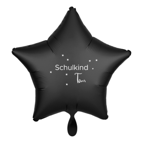 Ballon SCHULKIND Stern Ø45cm personalisierbar