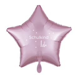 Ballon SCHULKIND Stern Ø45cm personalisierbar