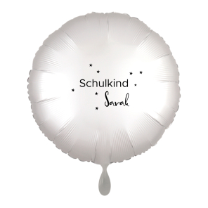 Ballon SCHULKIND Rund Ø45cm personalisierbar