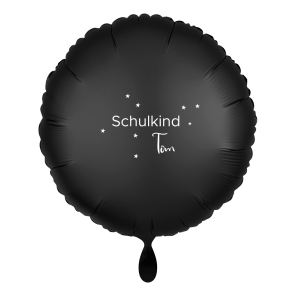 Ballon SCHULKIND Rund Ø45cm personalisierbar