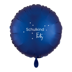 Ballon SCHULKIND Rund Ø45cm personalisierbar