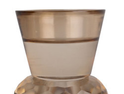 Present time Kerzenhalter CRYSTAL ART DUO CONE sandbraun Glas | Ø6X12cm