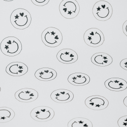 a good smile Geschenkpapier SMILEY weiß schwarz 50cmx3m