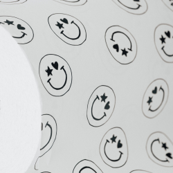 a good smile Geschenkpapier SMILEY weiß schwarz Rolle 50cm x 200m