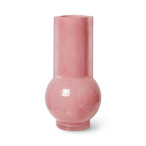 HKliving Vase FLAMINGO PINK Glas Ø13x25cm