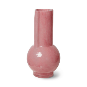 HKliving Vase FLAMINGO PINK Glas Ø13x25cm