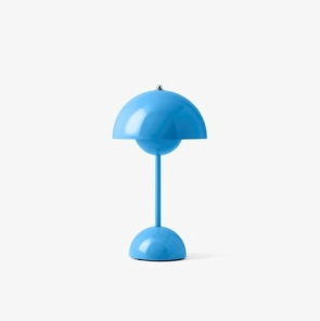&Tradition Tischleuchte FLOWERPOT VP9 Akku swim blue hellblau | Ø16x30cm