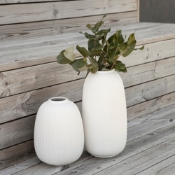 Storefactory Vase ABY XL weiß | Ø17x35cm