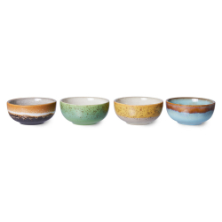 HKliving Schale Bowl XS CASTOR bunt 4er Set | Ø8x4cm