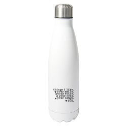 a good smile Trinkflasche THINGS I LIKE Edelstahl Thermosflasche weiß 500ml