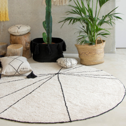 Lorena Canals waschbarer Teppich TRACE beige | 160x160cm