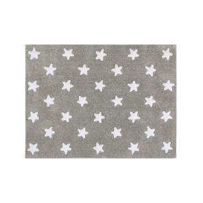Lorena Canals Teppich STARS grau weiß | 120x160cm