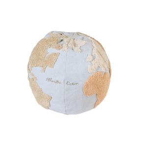 Lorena Canals Pouf WORLD MAP bunt | Ø50x40cm