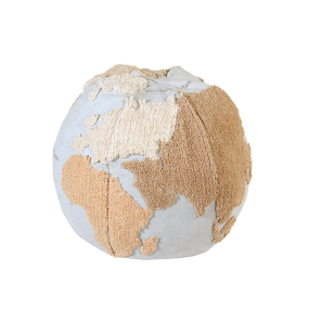 Lorena Canals Pouf WORLD MAP mehrfarbig | 50x50cm