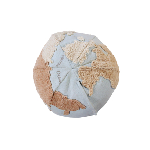 Lorena Canals Pouf WORLD MAP mehrfarbig | 50x50cm
