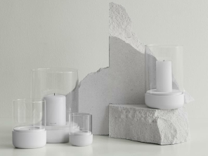 Blomus Windlicht CALMA M lily weiß | Ø12x20cm