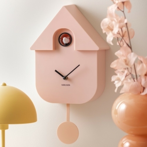 Karlsson Kuckucksuhr MODERN CUCKOO soft pink | 41x22cm