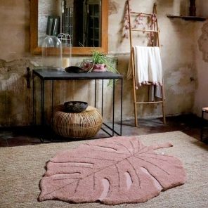 Lorena Canals waschbarer Teppich MONSTERA vintage nude | 180x120cm