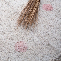 Lorena Canals waschbarer Teppich HIPPY DOTS vintage nude | 160x120cm