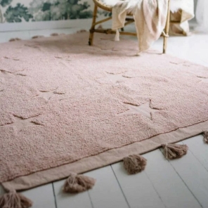 Lorena Canals waschbarer Teppich HIPPY STARS vintage nude | 120x175cm