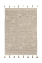 Lorena Canals waschbarer Teppich HIPPY STARS natur | 120x175cm