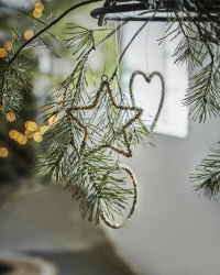 House Doctor 3er Set Ornamente BEADS gold Glasperlen/Messing | Ø 0,5x9,5cm