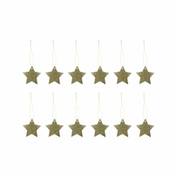 House Doctor Geschenkanhänger STAR gold glitter | Ø7cm