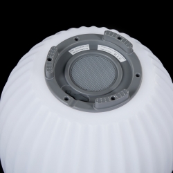 The JOOULY Getränkekühler mit Bluetooth Lautsprecher und Licht JOOULY 65 weiß/silber | Ø43x68cm