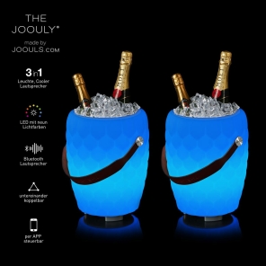 The JOOULY Getränkekühler mit Bluetooth Lautsprecher und Licht JOOULY LTD bowl M weiß | Ø25x32cm