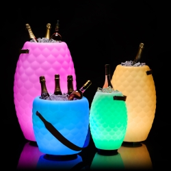 The JOOULY Getränkekühler mit Bluetooth Lautsprecher und Licht JOOULY LTD bowl L weiß | Ø34x36cm