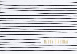 Räder Karte Ereignis HAPPY BIRTHDAY weiß schwarz | 12x17cm